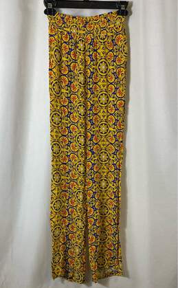 NWT Weworewhat Womens Multicolor Floral Smocked Flared Leg Paperbag Pants Sz XS