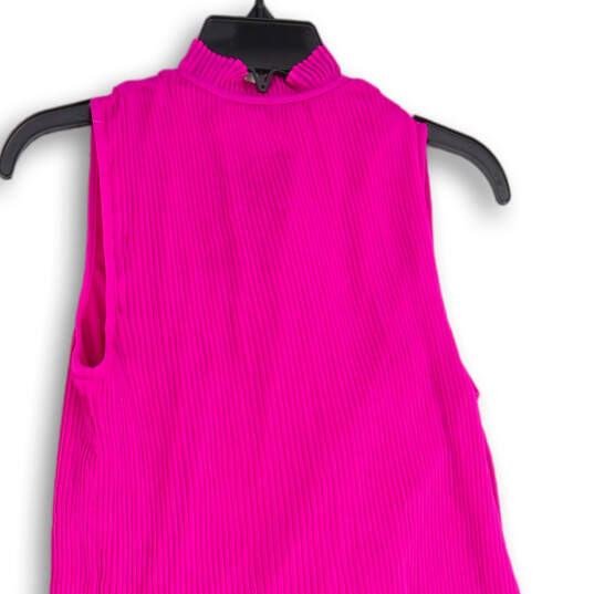 Womens Purple Sleeveless Tie Neck Knee Length A-Line Dress Size 6 image number 4