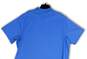 Mens Blue Dri-Fit Spread Collar Short Sleeve Stretch Polo Shirt Size XXL image number 4