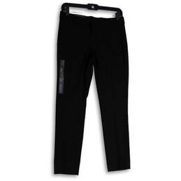 NWT Womens Ryan Black Flat Front Pockets Straight Leg Ankle Pants Size OP