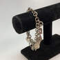 Designer Brighton Silver-Tone Lobster Clasp Heart Link Chain Charm Bracelet image number 1
