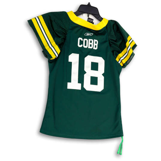 Womens Green Yellow NFL Bay Packers Randall Cobb #18 Football Jersey Size M image number 2