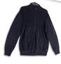 Womens Black Ribbed Long Sleeve Mock Neck Pockets Full-Zip Sweater Size M image number 1