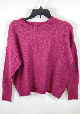 Vince Camuto Women Pink Knitted Marled Sweatshirt S