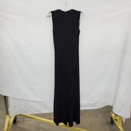 Calvin Klein Black Faux Wrap Sleeveless Long Dress WM Size 4 NWT alternative image