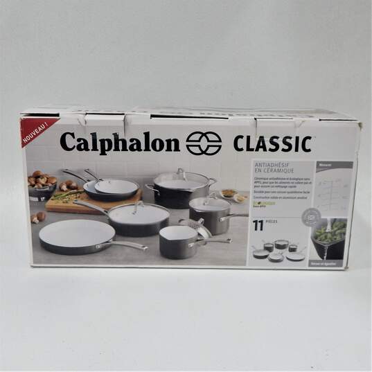 New Open Box Calphalon Classic Ceramic Nonstick 11pc. Cookware Set image number 1