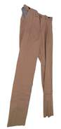 NWT Bradley Allen Mens Khaki Flat Front Pockets Straight Leg Formal Dress Pants image number 2