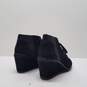 Franco Sarto Black Suede Wedge Ankle Boots Women's Size 8.5 M image number 4