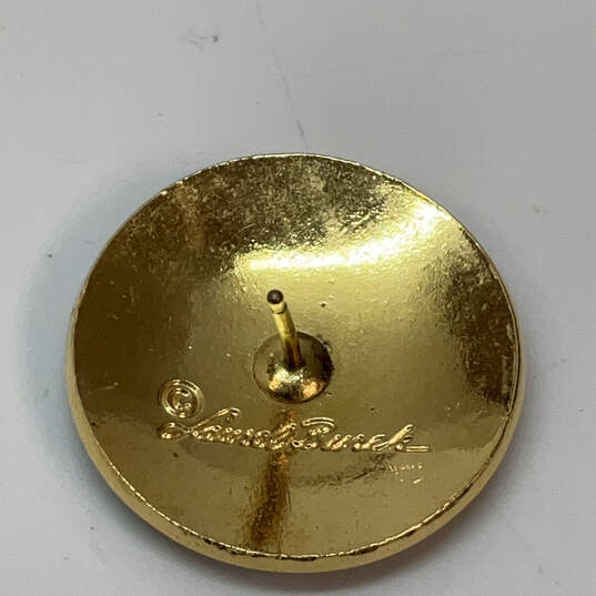 Designer Laurel Burch Gold-Tone Bird Of Paradise Pierced Stud Earrings image number 4