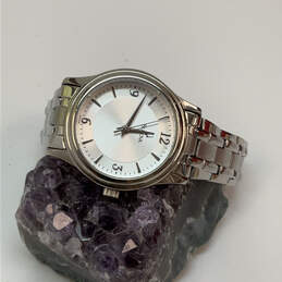 Designer Bulova Silver-Tone Chain Strap Water Resistant Analog Wristwatch