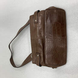 Womens Brown Faux Leather Snap Animal Print Top Handle Shoulder Bag Purse alternative image