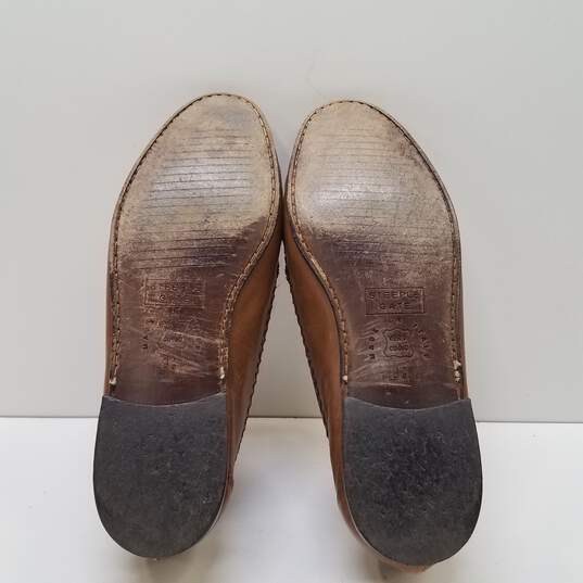 Steeple Gate Brown Leather Kilt Tassel Loafers Shoes Men's Size 9.5 M image number 5