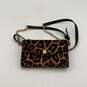 Michael Kors Womens Brown Leopard Print Adjustable Strap Crossbody Bag Purse image number 1
