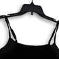 Women's Black Velvet V-Neck Sleevless Pullover Tank Top Size Medium image number 4