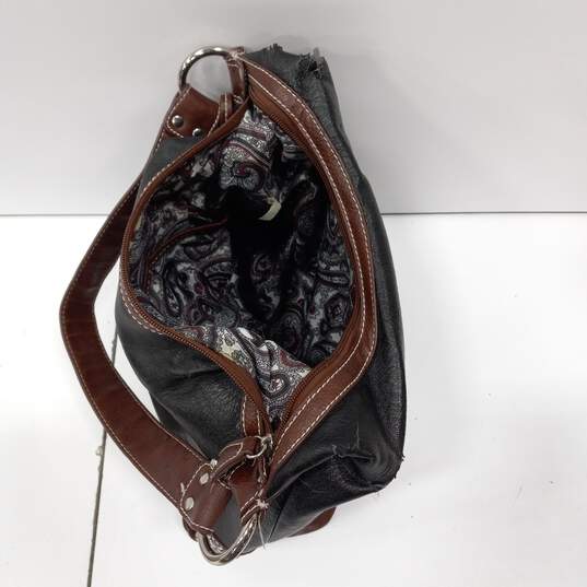 Nocona Black Faux Leather Hobo Bag Purse image number 3