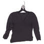 NWT Womens Gray Long Sleeve V Neck Casual Pullover Sweater Size Small image number 2