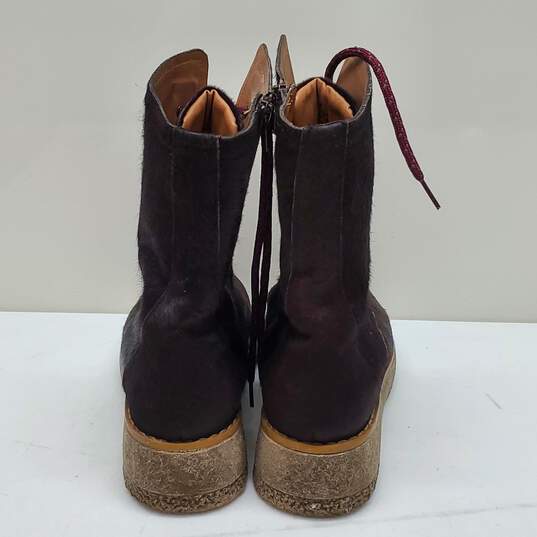 Free People Cow Fur Lace Up Boots Women's  Size 40 EU image number 4