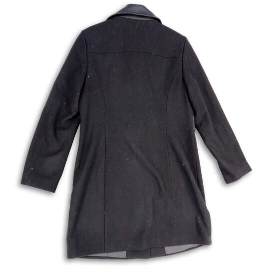 NWT Womens Black Long Sleeve Notch Lapel Full-Zip Overcoat Size Large image number 4