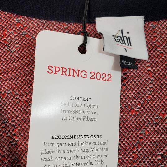 Cabi Women Red Floral Cardigan S NWT image number 3