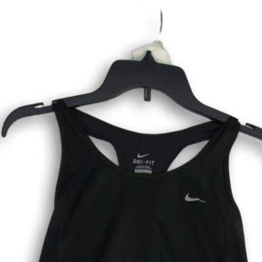 Nike Womens Black Dri-Fit Round Neck Racerback Running Pullover Tank Top Size S image number 3
