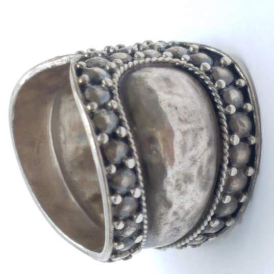 Sterling Silver Bali Style Sz 7.5 Ring 4.6g DAMAGED image number 3