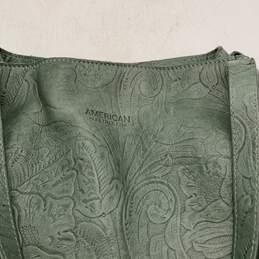 American Leather Co. Womens Green Leather Inner Pocket Shoulder Bag Purse alternative image