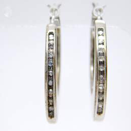 Romantic 925 Diamond Accent Hoop & Lever Back Earrings 22.4g alternative image