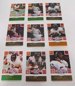 VTG 1986 McDonald's Chicago Bears Unscratched Black Green Orange Tab Super Bowl Cards Payton x2