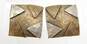 Marjorie Baer San Francisco Brass Triangles Textured Square Clip On Earrings image number 1
