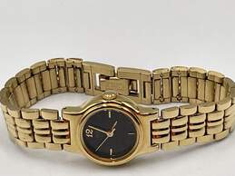 Womens V401-0988 Gold-Tone Stainless Steel Quartz Analog Wristwatch 26.7g