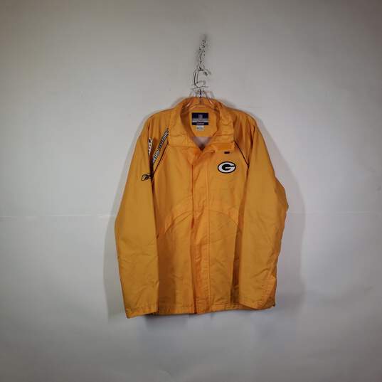 Mens On Filed Green Bay Packers Football-NFL Full-Zip Anorak Jacket Size Medium image number 1