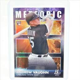 2021 Andrew Vaughn Bowman Platinum Meteoric Purple Rookie  /250 Chicago White Sox