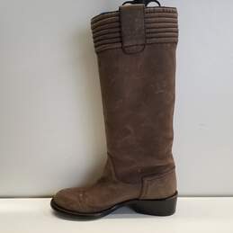 Marc By Marc Jacobs Brown Leather Knee Pull On Riding Boots Size 37.5 B alternative image