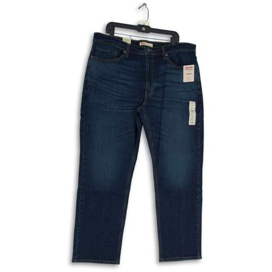 NWT Mens Dark Blue Denim Pockets Stretch Straight Leg Jeans Size 38x30 image number 1