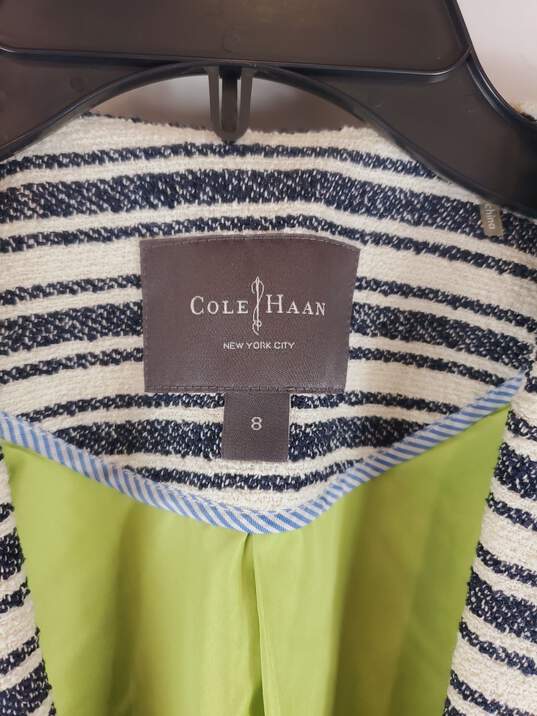 Cole Haan Women White + Blue Jacket 8 image number 2