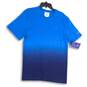 NWT Mens Blue Colorblock Short Sleeve Crew Neck Pullover T-Shirt Size M image number 1