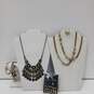 Assorted Gold & Silver Toned Fashion Jewelry Lot of 6 image number 1