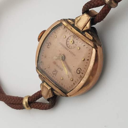 For Parts Or Repair Vintage Benrus 604561 Rose Gold Tone Bracelet Watch NOT RUNNING image number 3