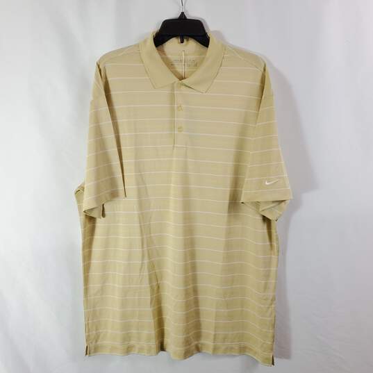 Nike Golf Men Yellow Stripe S/S Polo Shirt NWT sz XL image number 1