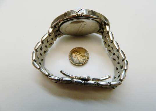 Burberry BU1852 Swiss Made 5 Jewels Silver Tone Chunky Dress Watch 127.8g image number 4