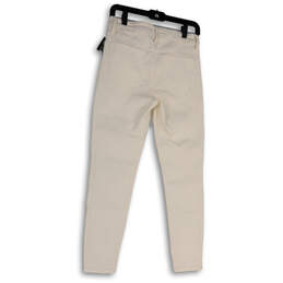 NWT Womens White Denim Light Wash Pockets Stretch Skinny Leg Jeans Sz 6X28 alternative image
