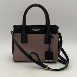 Kate Spade Womens Black Brown Leather Cameron Street Margot Satchel Handbag