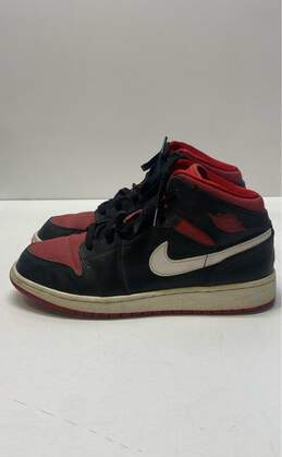 Nike Air Jordan 1 Mid Black, Gym Red, White Sneakers 554725-020 Size 7Y/8.5W alternative image