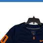 Nike Mens Navy Blue Orange V-Neck Illinois Fighting Illini Football Jersey Sz S image number 3