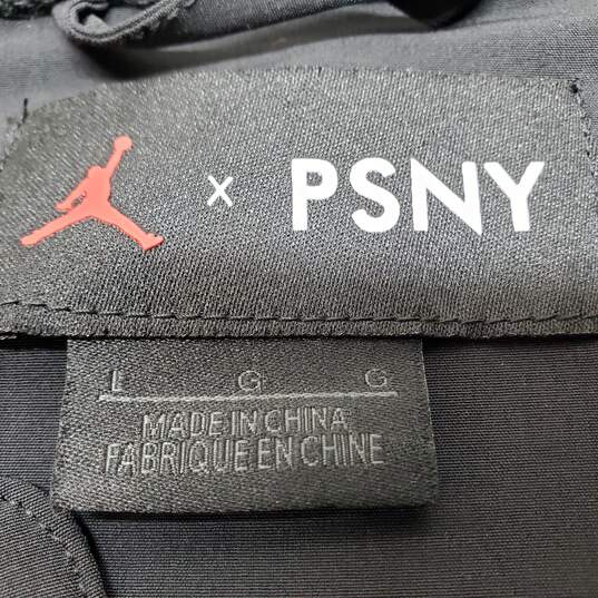 Jordan x PSNY Black Tech Trench Coat Jacket Men's LG image number 6