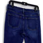 Womens Blue Denim Mid Rise Pockets Medium Wash Skinny Leg Jeans Size 28 image number 4