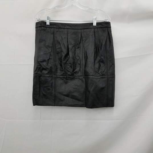 BCBG MaxAzria Avara Lamb Leather Skirt NWT Size Large image number 1