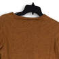 Mens Brown Long Sleeve V-Neck Regular Fit Pullover Sweater Size Medium image number 4