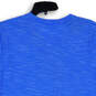 Mens Blue Short Sleeve V-Neck Side Slit Pullover T-Shirt Size M image number 1