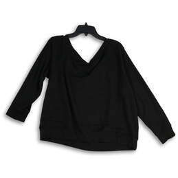 NWT Womens Black Boat Neck Long Sleeve Pullover Blouse Top Size 1/1X/14-16 alternative image